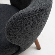 Hana Armchair - Charcoal + Walnut