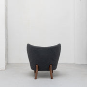 Hana Armchair - Charcoal + Walnut