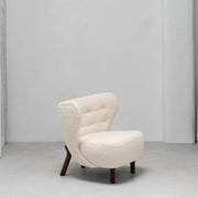 Hana Armchair - Ivory + Walnut