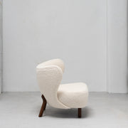 Hana Armchair - Ivory + Walnut
