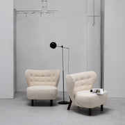 Hana Armchair - Ivory + Walnut