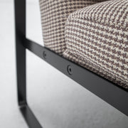 Leman Armchair - Houndstooth + Fabric