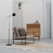 Leman Armchair - Houndstooth + Fabric