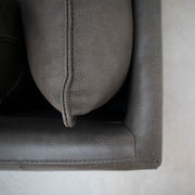 Sabine 2.5 Seater Sofa - Steel/Leather