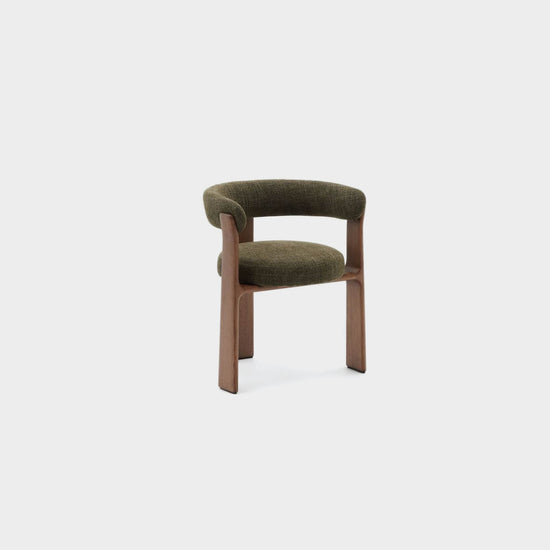 Granite Dining Chair - Olive + Walnut Stain