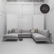 Sabine RAF Modular Sofa / Ottoman - Stone + Grey