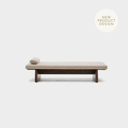 Topaz Daybed - Biege + Walnut Stain