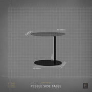 Pebble Side Table - Carrara Marble