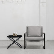 Leman Armchair - Grey + Leather