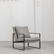 Leman Armchair - Grey /  Aniline Leather