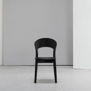 Rainbow Dining Chair - Oak / Black + Black