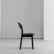 Rainbow Dining Chair - Oak / Black + Black
