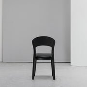 Rainbow Dining Chair - Oak / Black + Black