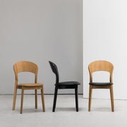 Rainbow Dining Chair - Black Oak + Black