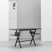 Contemporary black desk with storage shelves at EDITO Furniture