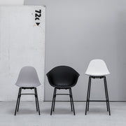 TA Side Chair - Black + Metal Legs
