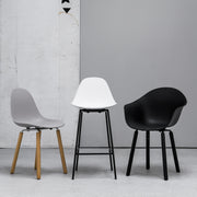 TA Side Chair - Black + Oak Legs