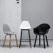 TA Bucket Chair - Black + Oak Legs