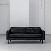 industrial black leather sofa 2 seater at EDITO Furniture