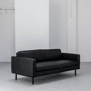 industrial black leather sofa 2 seater at EDITO Furniture