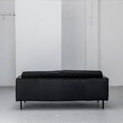 industrial black leather sofa 2 seater at EDITO Furniture