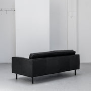 industrial black leather sofa 2 seater at EDITO Furniture