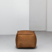 small tan leather Ottoman at EDITO Furniture