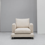 Cream linen Camerich Lazytime Armchair at EDITO Furniture