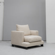 Cream linen Camerich Lazytime Armchair at EDITO Furniture