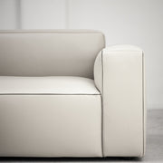 Rubix 4 Seater Sofa - Ottoman + Stone