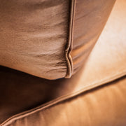 tan leather ottoman detail at EDITO Furniture