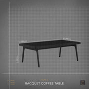 Racquet Coffee Table Rectangle - Oak + Linoleum