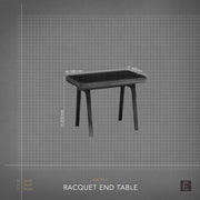 Racquet End Table - Oak + Linoleum