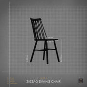 Zigzag Dining Chair - Black