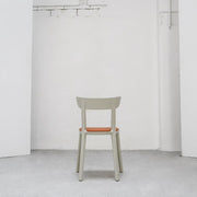 Cadrea Padded Dining Chair - Stone + Cognac