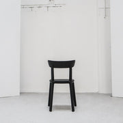 Cadrea Padded Dining Chair - Black + Black