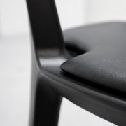 Cadrea Padded Dining Chair - Black + Black