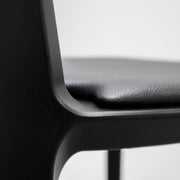 Cadrea Padded Dining Chair - Black + Black