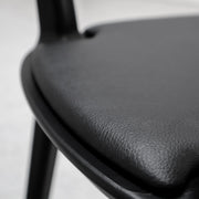 Cadrea Padded Dining Chair - Black + Black