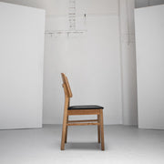 Verona Dining Chair - Oak + Black