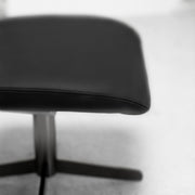 Qing Swivel Chair / Footstool + Black