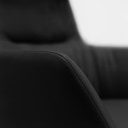 Qing Swivel Chair / Footstool + Black