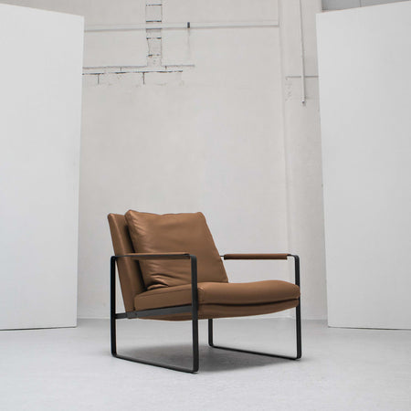 Leman Armchair - Tan + Leather