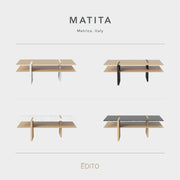 Matita Coffee Table - White Marble Legs