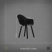 TA Bucket Chair with Black Oak Legs