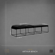 Arthur Bench - TanBlack Oak + Tan