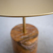 Brasil Side Table - Mocha Marble / Gold
