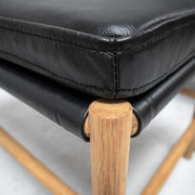 Bremen Footstool - Black + Oak