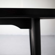 Racquet Dining Table - Black + Linoleum