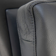 Simon Armchair - Black / Black + Leather